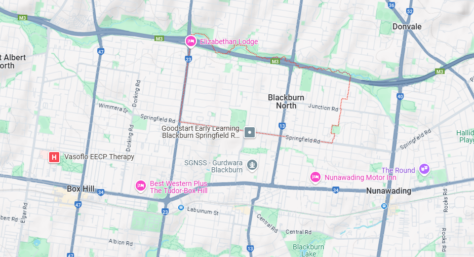 image of Blackburn North map