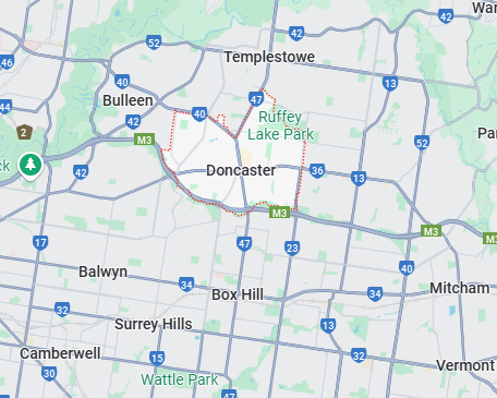 image of the map of Doncaster